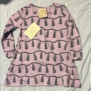 The Beaufort Bonnet Company Pink and Black Kids Dress